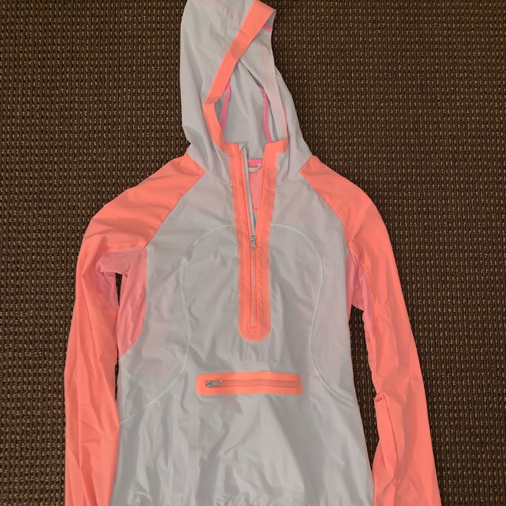 Lulu lemon light half zip with hood.